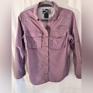 ExOfficio Women’s Vented Travel Shirt -Women’s Size 2/4 -Purple -Lightweight
